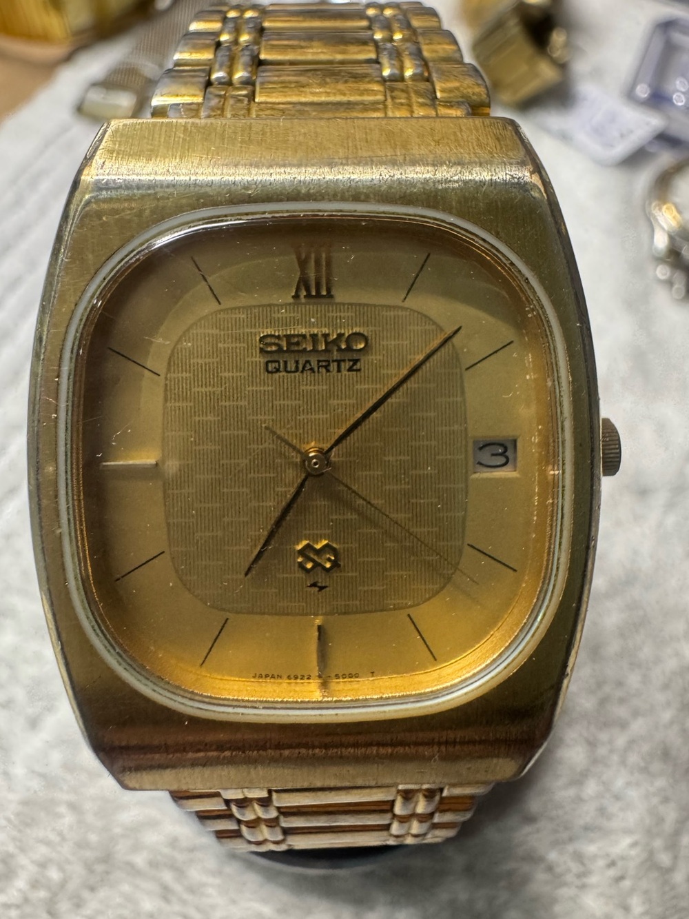 Seiko Gold-Tone Men's Dress Watch with Date